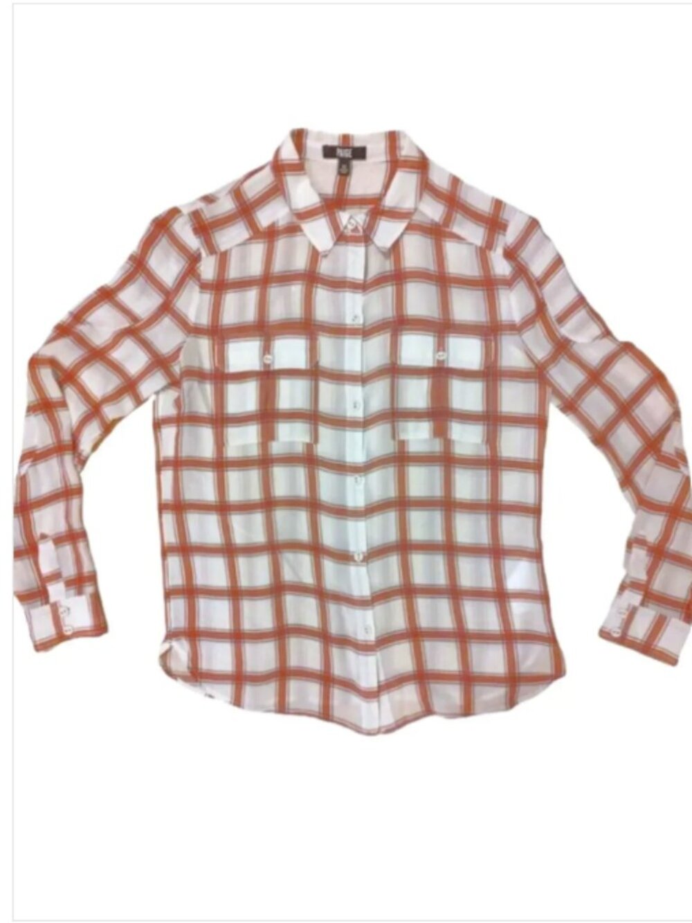 Paige plaid silk blouse XS Foster